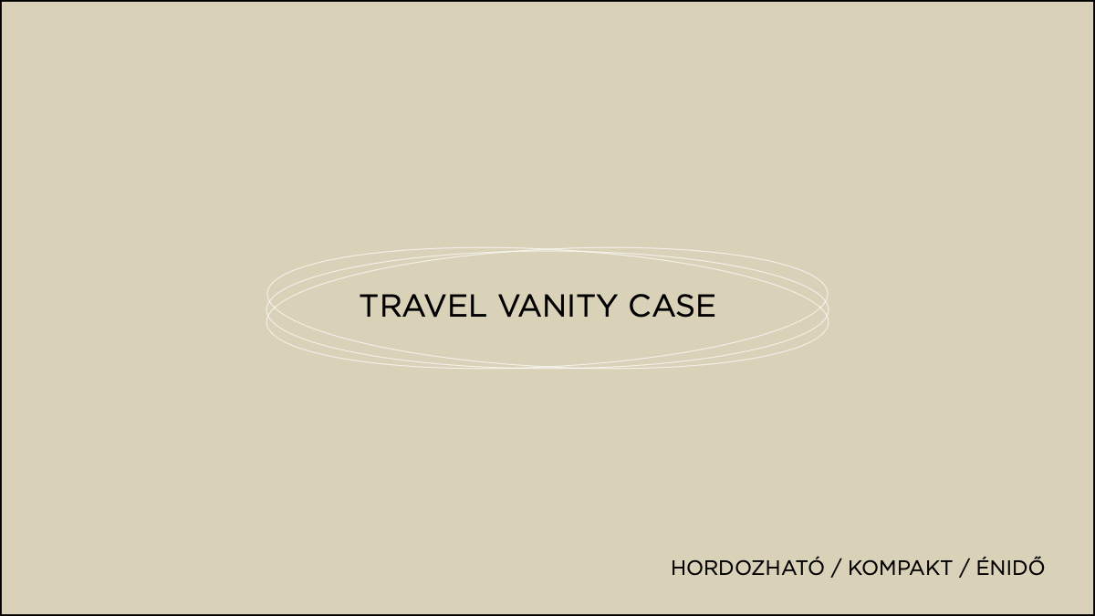 Travel vanity case koncepció