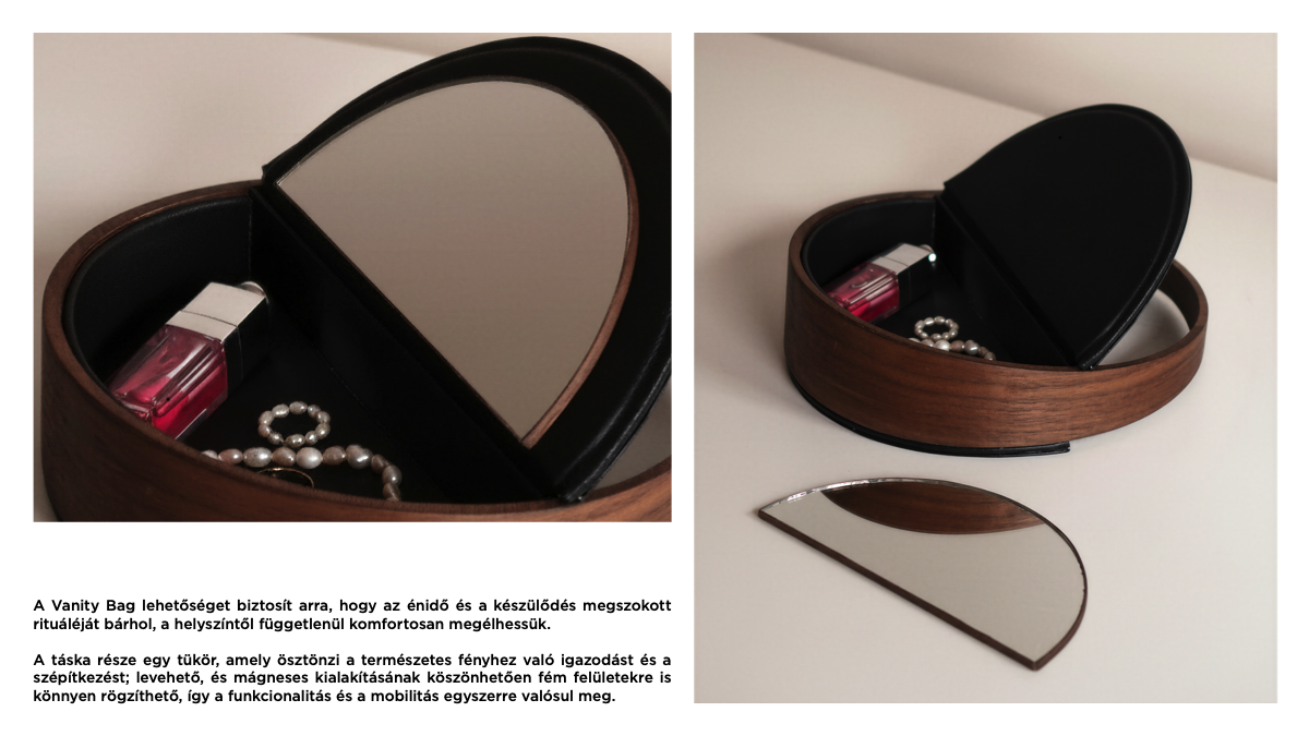 Vanity Bag tárolás és tükör részlet